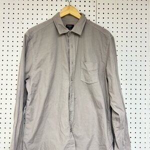 UNTUCKit Light Gray Courduroy Casual Button Down Shirt